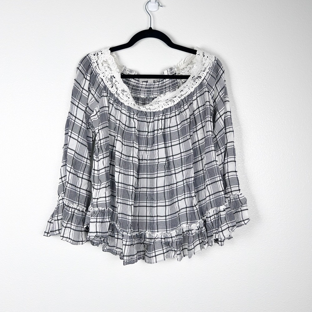 Ann Taylor LOFT Women's Plaid Blouse Sz M